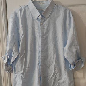 Calvin Klein Men's L Pale Blue Button Down